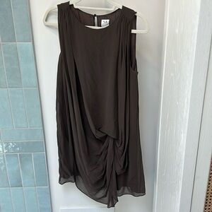 Chocolate brown cocktail dress by Halston